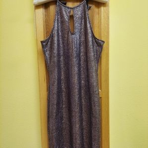 Snake Design Metalic Gold & Black Mini Dress NWT